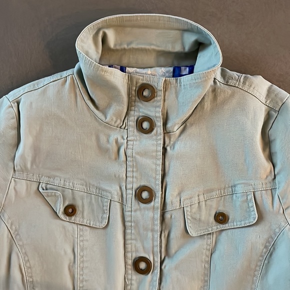 CARVE DESIGNS green military snap button jacket M - Picture 2 of 9